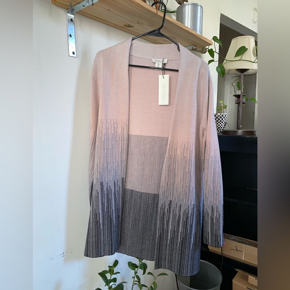 NWT Rachel Zoe Pink and Grey Cardigan